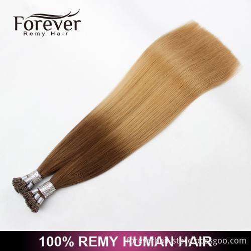 Forever high quality Full cutical cheap 8 to 30 inch 100 Brazilian remy human ombre i tip hair extension for cheap
